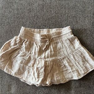 Aeropostale Light Beige Tiered Mini Skirt